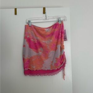 NWT Wild Fable Pink and Orange Tie-Dye Skirt size Medium